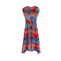 Robes maxi élégantes pour femmes, de haute couture, directement de l'usine, imprimées tie-dye, à pois audacieux, grandes tailles, plissées Miyake