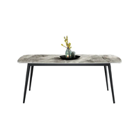 VENTE CHAUDE Pas cher Vente en gros populaire nouveau Design marbre dessus métal pied solide lisse ménage personnalisé Elite appartement Tables à manger
