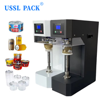 Machine de capsulage verticale entièrement automatique de table DC-166 pour couvercles de boîtes en fer blanc, plastique, café, thé, noix et aliments pour animaux de compagnie