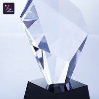 Nouveau design, trophée en cristal de verre écologique fait main en forme de coquille, logo personnalisé, plaque en cristal transparent, récompenses noires