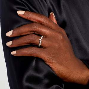 Anello <span class=keywords><strong>Tiara</strong></span> in oro vermiglio diamante 925 in argento Sterling - Product Image 3