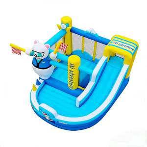 <span class=keywords><strong>Château</strong></span> <span class=keywords><strong>gonflable</strong></span> en nylon de taille personnalisable pour <span class=keywords><strong>Happy</strong></span> <span class=keywords><strong>Hop</strong></span>, avec toboggan et cerceau pour enfants - Product Image 2