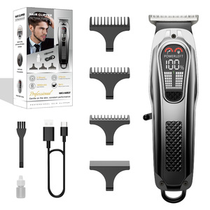 Cortadora de Pelo Eléctrica Profesional para Peluquero, Suministro Directo de Fábrica, Juego de Recortadora Eléctrica Recargable de Metal para el Hogar - Product Image 1