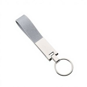 Porte-clés promotionnel personnalisé en cuir PU avec logo gravable – Porte-clés vierge en cuir PU pour extérieur - Product Image 3