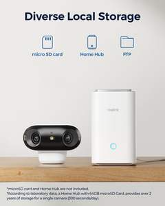 Reolink Home Hub 2X Argus 4 Pro 4K Doble Lente 180 °   Sistema de Cámara de Seguridad Solar para Exteriores con Micrófono Incorporado, Inalámbrico, Local y en la <span class=keywords><strong>Nube</strong></span> - Product Image 6