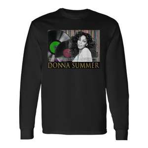Donna Summer Camiseta de manga larga con diseño de vinilo musical, ropa unisex para adultos - Product Image 1