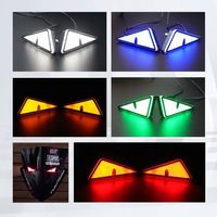 12V 24V Mini LED systèmes d'éclairage de moto Triangle clignotant coloré diable yeux Modification de la lumière pour une conduite sûre