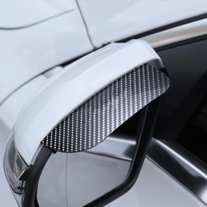 2 pièces ensemble universel épaissir fibre de carbone motif durable étanche lumière plastique rétroviseur latéral visière <span class=keywords><strong>pare</strong></span>-pluie couverture - Product Image 3