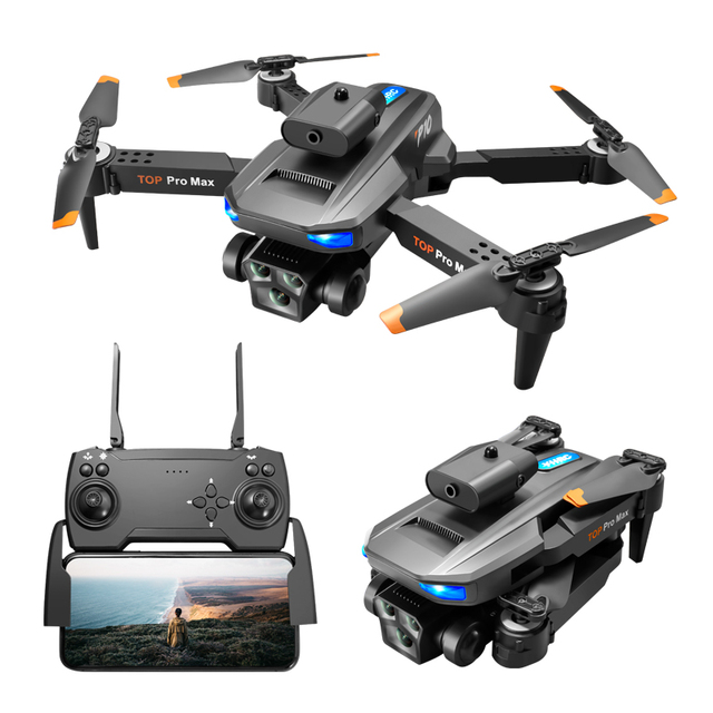 Top Version P10 Pro Max Quadcopters 4k Three Cameras Obstacle Avoidance Wifi FPV Optical Flow Quadcopters