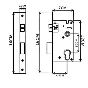 Zinc Alloy Room Door <b>Lock</b> with Keys Door <b>Handle</b> <b>Lock</b> on Plate Home - Product Image 6