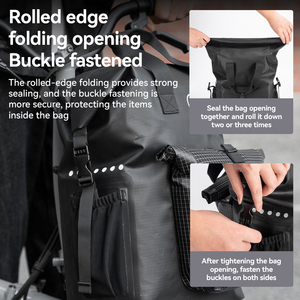 Bolsa de Bicicleta <span class=keywords><strong>Plegable</strong></span> de Gran Capacidad ROCKBROS, Bolsa Delantera para Almacenamiento de <span class=keywords><strong>Casco</strong></span> de Ciclismo, Bolsa para Manillar para Viajeros Urbanos - Product Image 3
