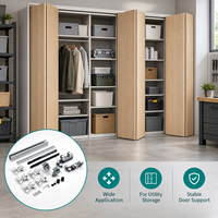 Système de quincaillerie pour portes de placard avec charnières à roulettes pour fabricants de meubles sur mesure