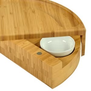 Tabla de Quesos Giratoria Personalizada de Bambú <span class=keywords><strong>y</strong></span> Madera con Juego de Cuchillos, Superventas - Product Image 5
