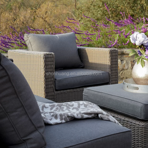 Promocional diseño moderno Patio PE ratán jardín sofá seccional muebles al aire libre 5 uds mimbre esquina <span class=keywords><strong>Modular</strong></span> sofá conjunto - Product Image 6