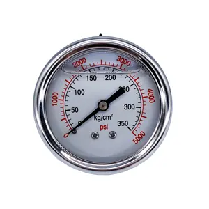Wholesale mini Iron case water pressure gauge for natural gas/air 63mm manometer calibrator Nominal size in 63mm
