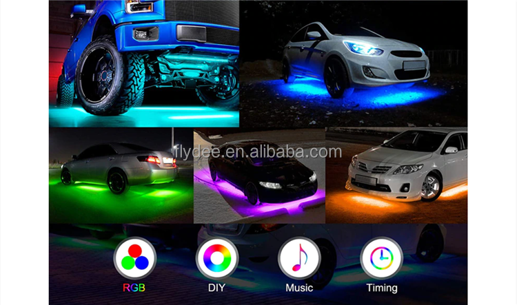 Unterbodenbeleuchtung Motorrad LED RGB AUTO Unterbodenbeleuchtung Underglow Körper Atmosphäre Lichtleiste App EUR 31,99 - DE Auto Gadgets