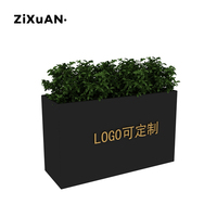 Rectangle carré grande hauteur verticale métal fer acier inoxydable fibre de verre résine frp jardin fleur jardinière pot boîte