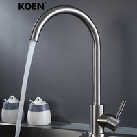Robinets mélangeurs d'eau rotatifs à 360 degrés Robinets à poignée unique et filtre à eau pour évier de cuisine en laiton Robinets d'évier d'eau chaude et froide