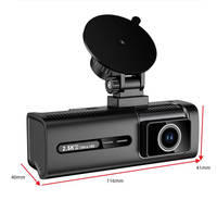 Caméra embarquée 3 canaux 4K avant, intérieur et arrière, boîte noire de voiture avec Wi-Fi, GPS, DVR, moniteur de stationnement et vision nocturne