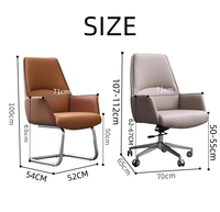 Chaise de bureau de direction en cuir PU, design moderne avec élévation, pour salle de conférence ou salle informatique, vente directe d'usine