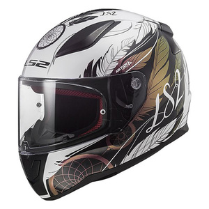 Casco Integrale Ls2 Bianco Nero Rosa M per Moto - Product Image 1