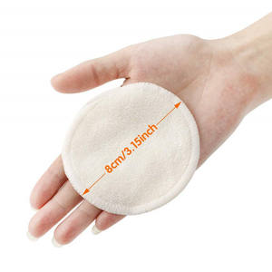 Tampon en <span class=keywords><strong>coton</strong></span> <span class=keywords><strong>démaquillant</strong></span> en fibre de bambou motif rond bouffée de visage réutilisable et <span class=keywords><strong>lavable</strong></span> <span class=keywords><strong>meilleur</strong></span> vendeur - Product Image 5