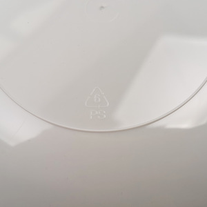 Langlebige PS-Essteller ohne Keramik mit Weiß-Gold-Rand, Leichtgewichtige Kunststoff-Servierplatten für Restaurants und Hotels, OEM-Unterstützung - Product Image 5