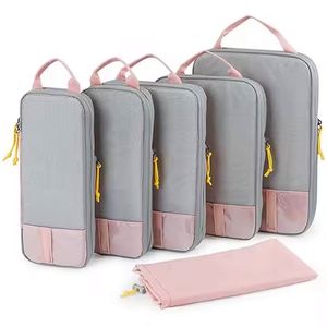 Fashion Large Foldable Travel <b>Storage</b> Bags 6 Pcs Set Premium Compression Packing Cubes for Luggage <b>Clothes</b> Organizer - Product Image 4