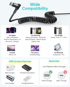 Câble de charge rapide SUNGUY Type-C 18W, câble USB rétractable pour téléphone portable, batterie externe et utilisation en voiture - Product Image 5