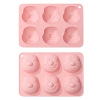 Cetakan Silikon Ramah Lingkungan Bebas BPA, Desain Badut Lucu, Grosir Kustom, Dapat Digunakan Kembali, Aman untuk Oven dan Microwave