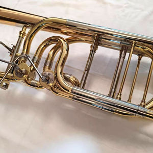 Trombone basse <span class=keywords><strong>en</strong></span> laque d'or <span class=keywords><strong>de</strong></span> haute qualité <span class=keywords><strong>de</strong></span> fabrication chinoise à vendre - Product Image 5