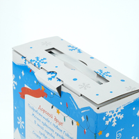 Caja de Embalaje de Papel Plegable al por Mayor, Caja de Cartón Impresa por Ambos Lados con Logotipo Personalizado para Comercio Electrónico, con Asa