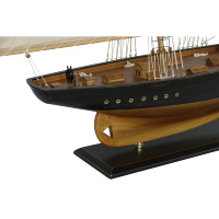 Voilier atlantique de 120 cm, yacht à voile en bois, GRAND modèle réduit de bateau à voile, décoration nautique, modèle réduit de schooner, vintage