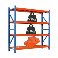 Étagères en fil d'acier à prix compétitif, multi-niveaux, 500 kg/niveau, accès facile, stockage industriel, longue portée, revêtement poudré