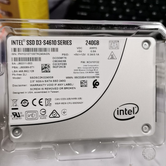 IN-TEL S4610 240G SATA SSD SSDSC2KG240G8R