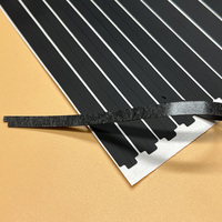 Bande de joint en mousse PORON PU découpée sur mesure, amortissante, auto-adhésive, noire, pour clavier mécanique et électronique