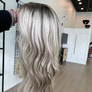 <span class=keywords><strong>Parrucca</strong></span> Frontale HD 13*6 da Donna, Capelli Misti <span class=keywords><strong>Afro</strong></span> Lisci Naturali, Disponibile Lunga Media Corta <span class=keywords><strong>Bionda</strong></span> 60 #   Evidenziatore Trasparente - Product Image 6