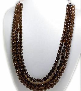 Quartz fumé naturel brun de haute qualité perles de pierres précieuses en vrac forme unie pour la fabrication de bijoux-qualité étonnante naturelle en gros - Product Image 1