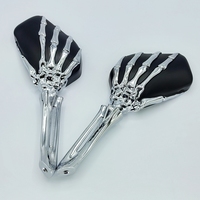Rétroviseurs en aluminium chromé en forme de crâne, griffes de fantôme, accessoires de moto pour Davidson M8, rétroviseurs gauche et droit