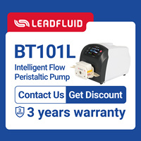Bomba Peristáltica de Flujo Variable Lead Fluid BT101L, Bomba Dosificadora Multifunción, Máquina Automática de Llenado de Productos Químicos con Medidor de Flujo
