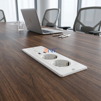 Prise de bureau/canapé intégrée 5V 2.1A ABS AU Standard Power USB A + C Prise de charge Hôtel/Bar/Salle de réunion 5A Courant nominal 2 US/EU