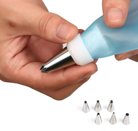Ensemble de poches à douille en silicone réutilisables et douilles pour la décoration de gâteaux, la pâtisserie et le glaçage DIY