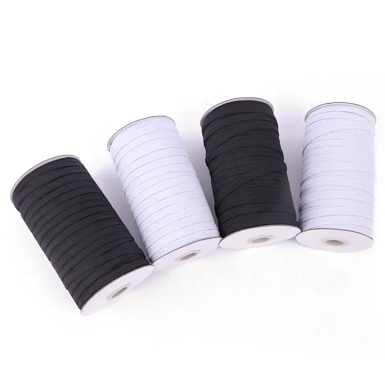 Elastic Band 3mm 5mm 6mm 8mm 10mm 1/4"" 1/8""Stretch Webbing Flat For Facemask accessory