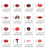 Populaire personnalisé mignon lèvres Logo vêtement broderie Patch vêtements brodés fer sur patchs pour vêtements chapeaux