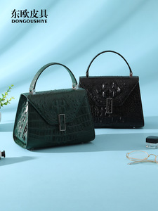 Bolso de Mano de Diseñador, Carteras para Mujer, Bolsas Femeninas, Piel de Cocodrilo, Piel Genuina, Bolso Cruzado para Mujer - Product Image 2