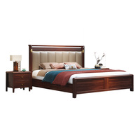 Lit Double en bois nouveau Style chinois lit de mariage de luxe en bois massif en bois tendre rangement Simple pour ensemble de meubles de chambre à coucher principale lits de chambre à coucher