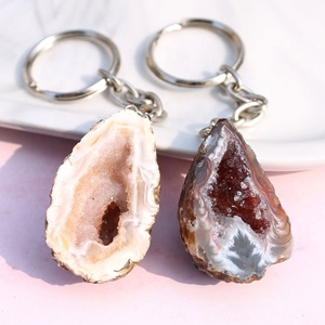 प्राकृतिक सुलेमानी Geode चाबी का गुच्छा लटकन लोक शिल्प थोक प्राकृतिक मणि मोबाइल फोन लटकन कार कुंजी श्रृंखला लटकन के लिए बिक्री - Product Image 2