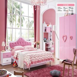Ensemble de meubles de <span class=keywords><strong>chambre</strong></span> à coucher pour filles JINS, style princesse moderne, personnalisé, avec lit de rangement, armoire, bureau - Product Image 2