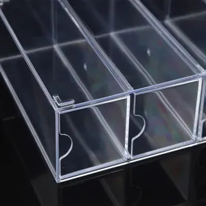 CY Penyimpanan 4 Kotak Multifungsi Vertikal Horizontal Transparan Antidebu Penyimpanan Desktop Kacamata Plastik Organizer