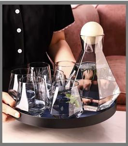 เหยือกน้ำแก้<span class=keywords><strong>ว</strong></span>คริสตัล พร้อมฝาปิดทรงกลม - Product Image 1